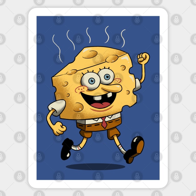 Cheese Bob Tri Pants Sticker by Vincent Trinidad Art